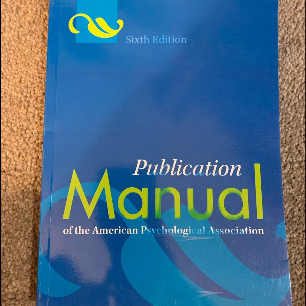 College Edition APA Publication Manual 6th Edition